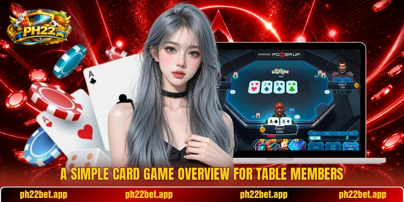 A simple card game overview for table members A simple card game overview for table members