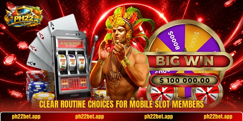 Clear routine choices for mobile slot members Clear routine choices for mobile slot members