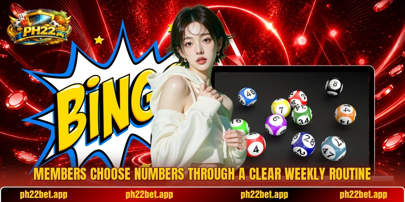 Members choose numbers through a clear weekly routine Members choose numbers through a clear weekly routine
