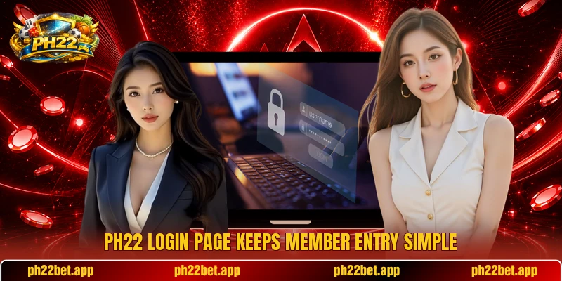 PH22 login page keeps member entry simple PH22 login page keeps member entry simple