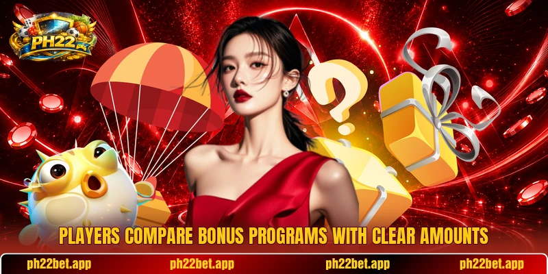 Players compare bonus programs with clear amounts Players compare bonus programs with clear amounts