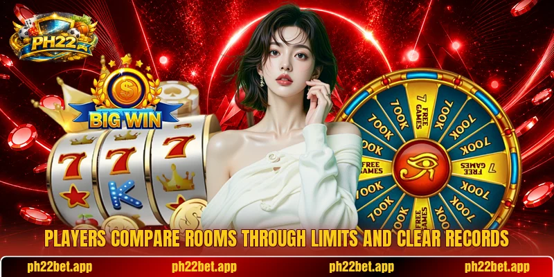Players compare rooms through limits and clear records Players compare rooms through limits and clear records
