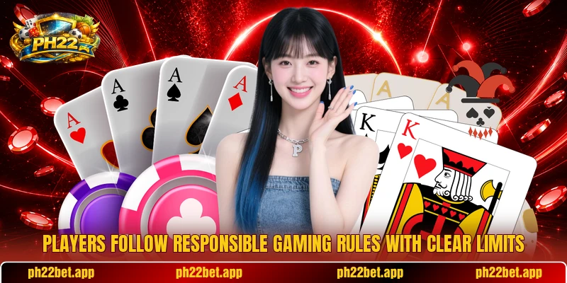 Players follow responsible gaming rules with clear limits Players follow responsible gaming rules with clear limits