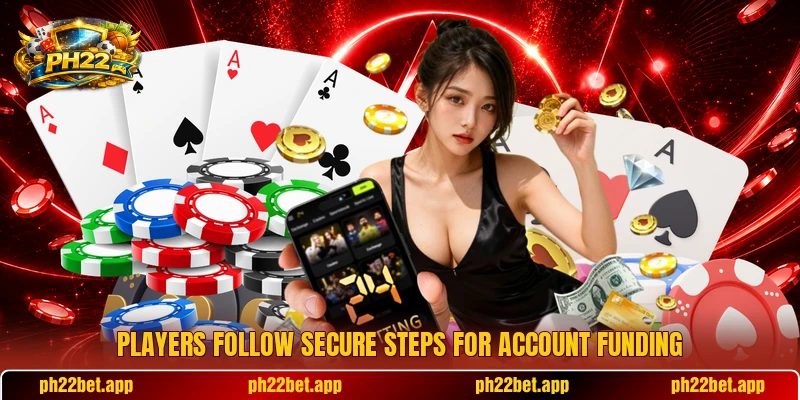 Players follow secure steps for account funding Players follow secure steps for account funding
